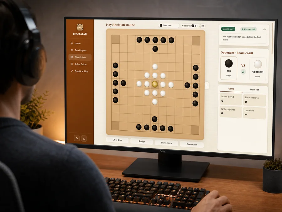 Leave, reconnect, and close-room states for online Hnefatafl